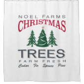 RIDEAUX DE DOUCHE FERME D'ARBRES DE NOËL (Devant)