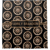 Rideaux De Douche Ferme Élégante Rustique Nom de Famille à la Mode A (Devant)