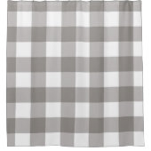 Rideaux De Douche Ferme Rustic Grey & White Buffalo Plaid Carré (Devant)