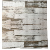 Rideaux De Douche ferme rustique grange beige gris blanc bois (Devant)