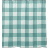 Rideaux De Douche Ferme Rustique Turquoise Buffalo Plaid Carré (Devant)
