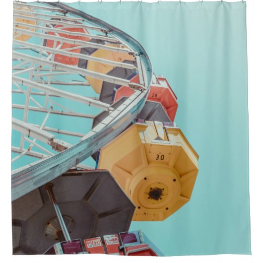 RIDEAUX DE DOUCHE FERRISWHEEL DE COULEUR ÉLEVÉE (Devant)