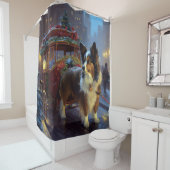 Rideaux De Douche Festin de Noël de Papillon (En situation)