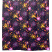 Rideaux De Douche Festive feux d'artifice des coeurs (Devant)