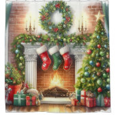 Rideaux De Douche Festive Noël Stockage (Devant)