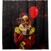 Rideaux De Douche Fête de costume clown d'Halloween effrayant (Devant)