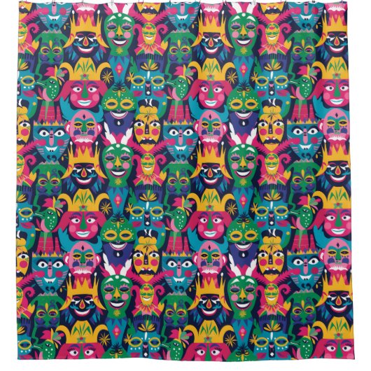 Rideaux De Douche Fête de Mardi Gras Whimsical (Devant)