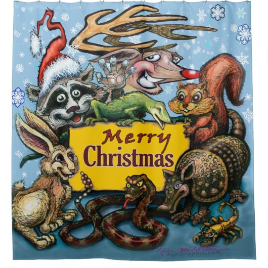 Rideaux De Douche Fête de Noël (Devant)