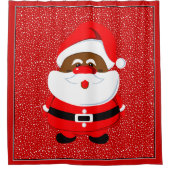 Rideaux De Douche Fête de Noël afro-américaine (Devant)