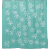 Rideaux De Douche Fête de Noël des snowflèches d'hiver (Devant)