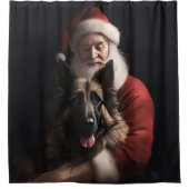 Rideaux De Douche Fête de Noël du berger de Belgique (Devant)