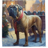 Rideaux De Douche Fête de Noël du Bullmastiff (Devant)