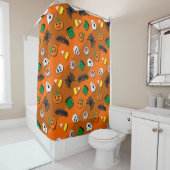 Rideaux De Douche Fête des Candies Éffrayantes d'Halloween (En situation)
