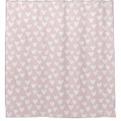Rideaux De Douche Fête des mariées Girly Pink White Hearts (Devant)