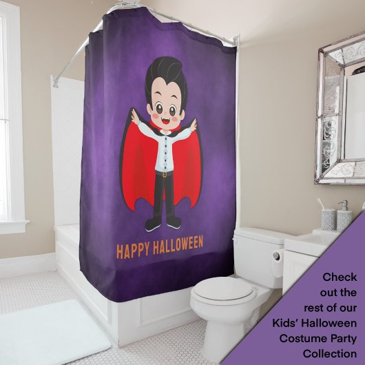 Rideaux De Douche Fête d'Halloween pour enfants Vampire