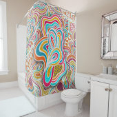 Rideaux De Douche Fête motif de Doodling (En situation)
