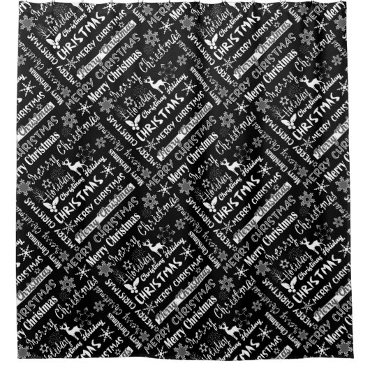 Rideaux De Douche Fêtes de Noël, motif de Noël (Devant)