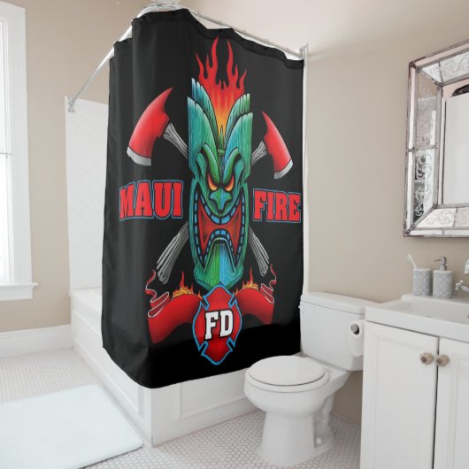 Rideaux De Douche Feu Maui (En situation)