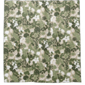 Rideaux De Douche Feuillage Sage Olive Vert Beige Blanc (Devant)