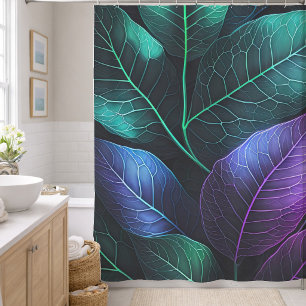Rideaux De Douche Feuillage tropical à l'aquarelle magnifique