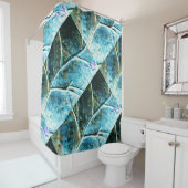 Rideaux De Douche feuille de cuivre verdigris (En situation)