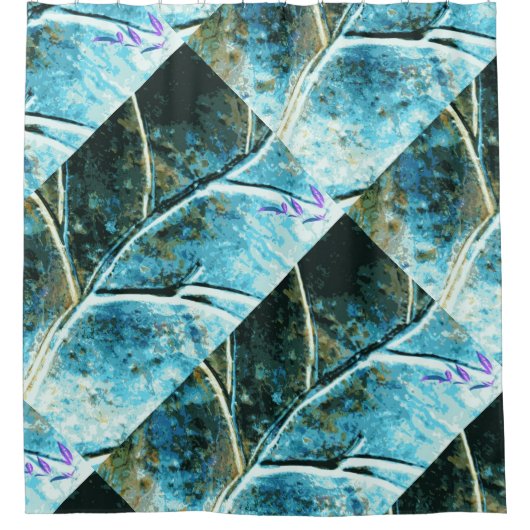 Rideaux De Douche feuille de cuivre verdigris (Devant)