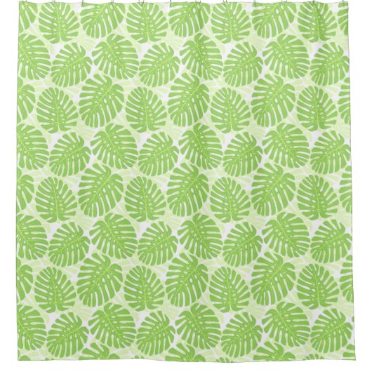 Rideaux De Douche Feuille de plante tropicale - motif de Monstera (Devant)