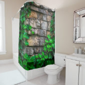 Rideaux De Douche Feuille de vigne blanche feuille plante (En situation)