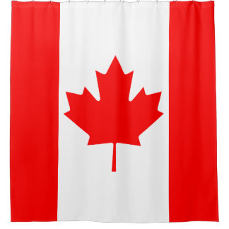 Rideaux De Douche Feuille d'érable classique de drapeau du Canada