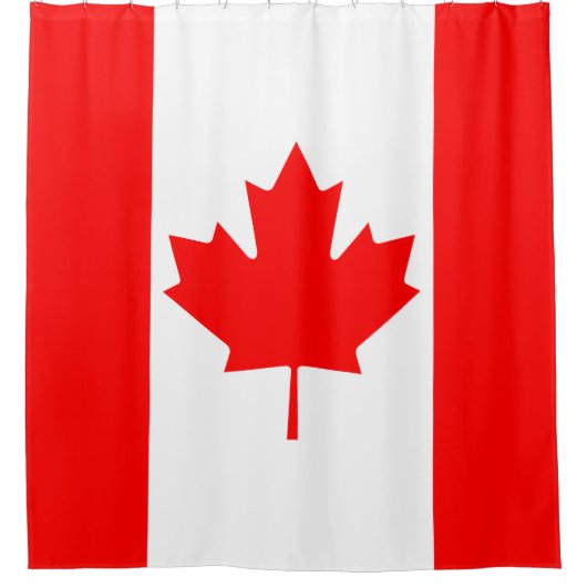 Rideaux De Douche Feuille d'érable classique de drapeau du Canada (Devant)