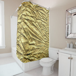 Rideaux De Douche Feuille d'or brillante