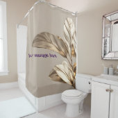 Rideaux De Douche Feuille d'or élégante (En situation)