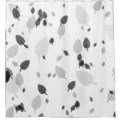 Rideaux De Douche feuille gris et blanc   (Devant)