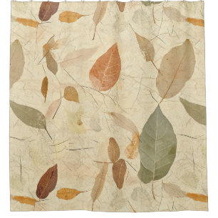 Rideaux De Douche Feuille inspirée de la nature rustique - Art botan