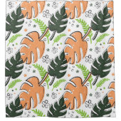 Rideaux De Douche feuille tropical (Devant)