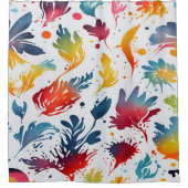 Rideaux De Douche Feuilles aquarelle (Devant)