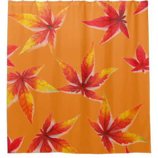 Rideaux De Douche Feuilles automnales Automne Terracotta Nature Feui (Devant)