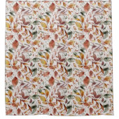 Rideaux De Douche Feuilles automnales Vert Orange Rouge Jaune (Devant)
