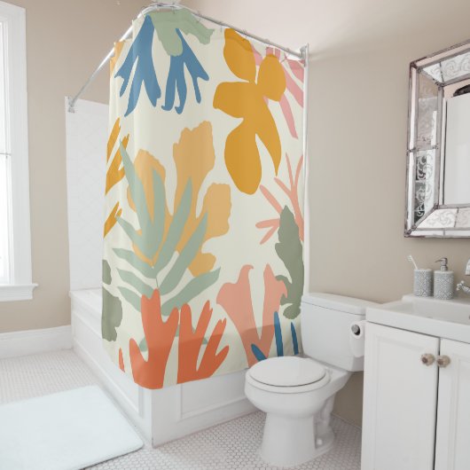 Rideaux De Douche Feuilles botaniques Abstraits #1 #wall #art (En situation)