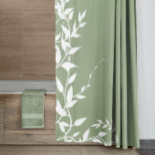Rideaux De Douche Feuilles botaniques verts de Sage