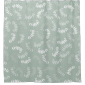Rideaux De Douche Feuilles botaniques verts turquoises (Devant)