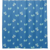 Rideaux De Douche Feuilles branchés d'Eucalyptus en bleu français (Devant)