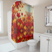 Rideaux De Douche Feuilles d'automne (En situation)