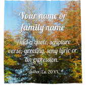 Rideaux De Douche Feuilles d'automne et Ciel bleu - Personnalisé