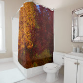 Rideaux De Douche Feuilles d'automne Jaune Orange Vert Brown (En situation)