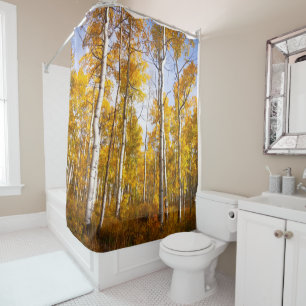 Rideaux De Douche Feuilles d'automne jaunes d'Aspen Groove