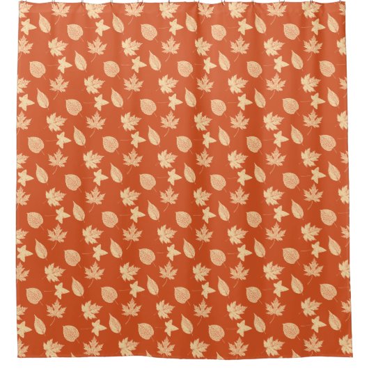 Rideaux De Douche Feuilles d'automne - mandarin orange (Devant)