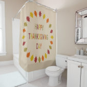 Rideaux De Douche Feuilles de chêne de Thanksgiving (En situation)