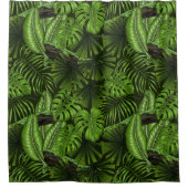 Rideaux De Douche Feuilles de la jungle (Devant)