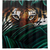 Rideaux De Douche Feuilles de la jungle verte de Tiger (Devant)